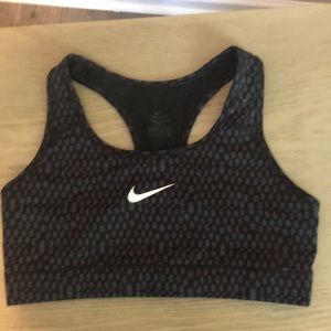 Nike black and grey sports bra size medium.